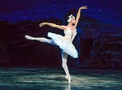 Misty Copeland dancing in Swan Lake. Photo by Gene Schiavone.